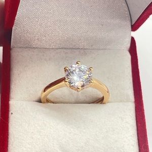 18k Gold Filled CZ Diamond Ring